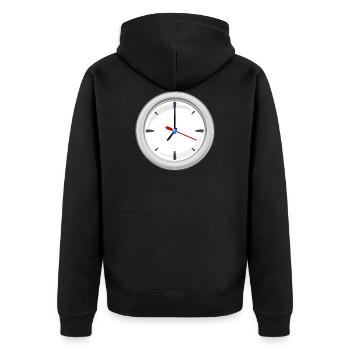 clock time clock time hourglass hourglass68 - Unisex Premium Organic Zip Hoodie - black - Back - Nico (187cm)