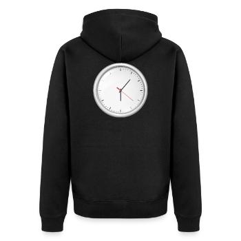 clock time clock time hourglass hourglass88 - Unisex Premium Organic Zip Hoodie - black - Back - Nico (187cm)