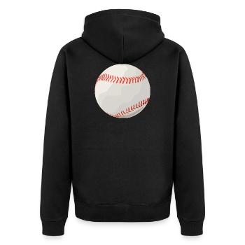 Baseball Ball Handschuh Spieler Amerika Geschenk - Unisex Premium Bio Zip Hoodie - Schwarz - Hinten - Nico (187cm)