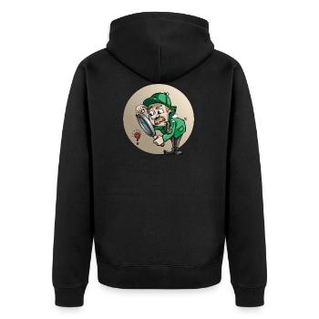 detective detective private investigationgator1 - Veste à capuche bio Premium Unisexe - noir - Dos - Nico (187cm)