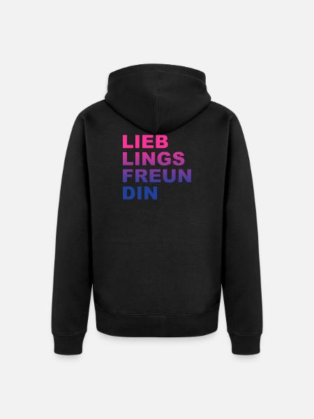 Girlfriend Friendship Favorite Girlfriend - Unisex Premium Organic Zip Hoodie - black