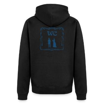 bad bath badewanne bathtube shower dusche54 - Unisex Premium Bio Zip Hoodie - Schwarz - Hinten - Nico (187cm)