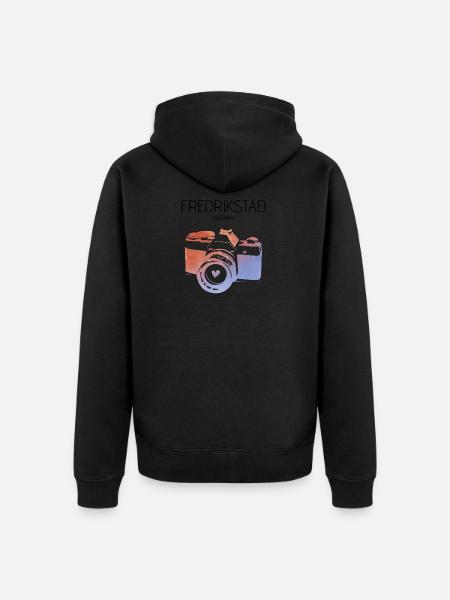 Fredrikstad, Norwegen - Unisex Premium Bio Zip Hoodie - Schwarz