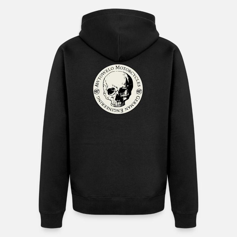 Awtowelo Motorcycles German Engineering - Unisex Premium Bio Zip Hoodie - Schwarz