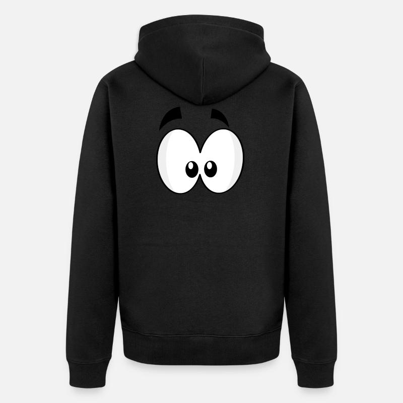 Augen - Unisex Premium Bio Zip Hoodie - Schwarz