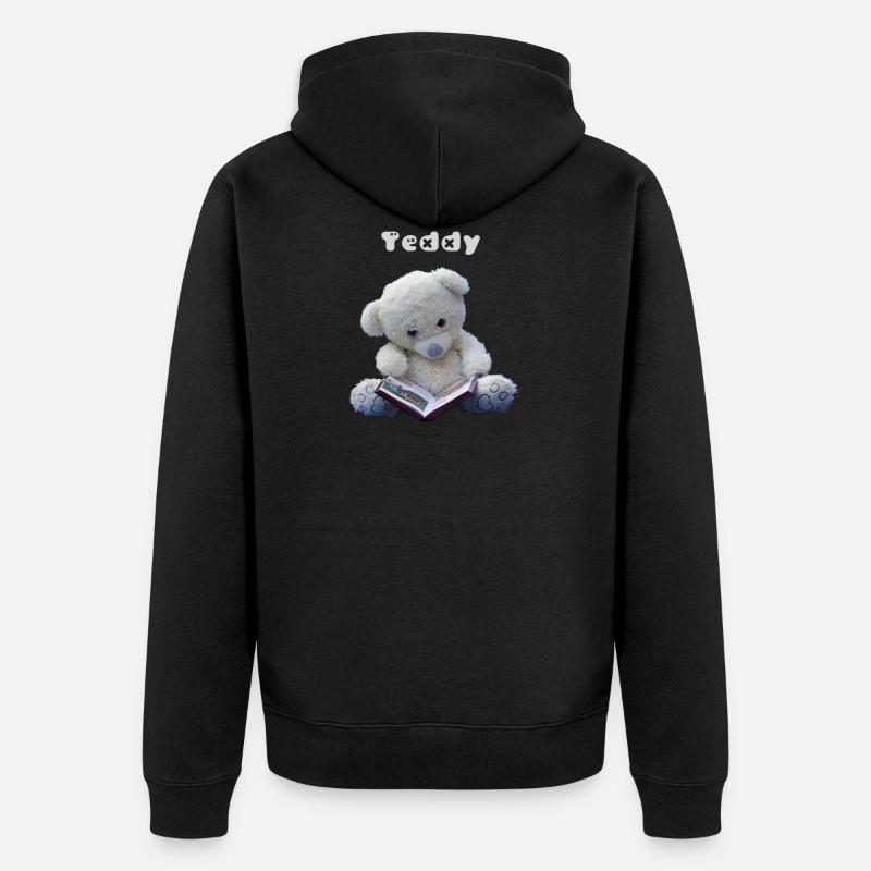 Teddy - Veste à capuche bio Premium Unisexe - noir