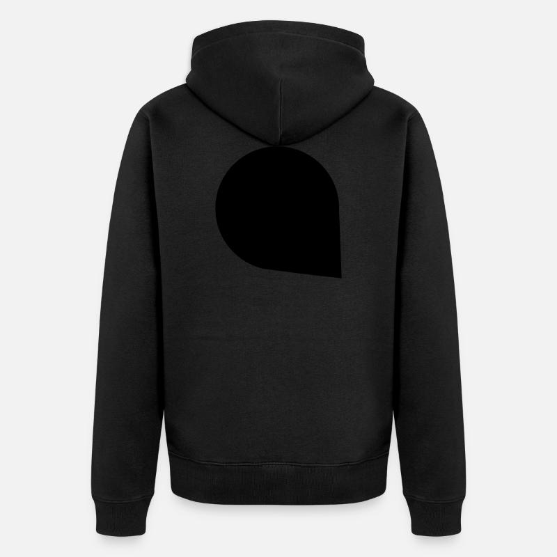 Bubble Speech Bubble Talking message - Unisex Premium Organic Zip Hoodie - black