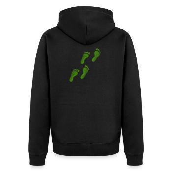 Pieds vert Aller cadeau impression idée de cadeau - Veste à capuche bio Premium Unisexe - noir - Dos - Nico (187cm)