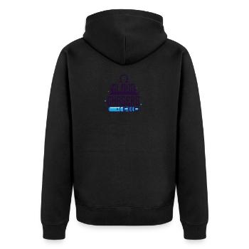 Smoking tobacco club shisha e-cigarette vapor - Unisex Premium Organic Zip Hoodie - black - Back - Nico (187cm)