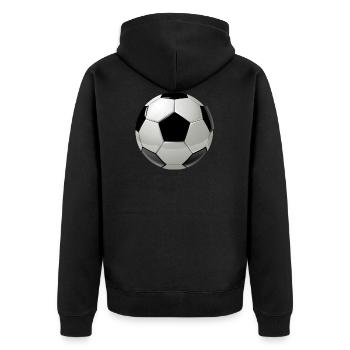 Coupe du monde idée cadeau de football - Veste à capuche bio Premium Unisexe - noir - Dos - Nico (187cm)