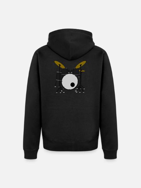 Percussions / batterie - Veste à capuche bio Premium Unisexe - noir