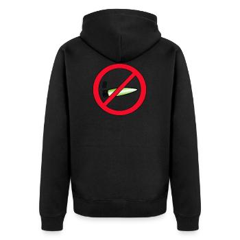 Kiffen Do not prohibit Canabis Weed marijuana - Unisex Premium Organic Zip Hoodie - black - Back - Nico (187cm)