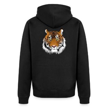 cadeau de tigre pour les enfants sur le T-shirt - Veste à capuche bio Premium Unisexe - noir - Dos - Nico (187cm)