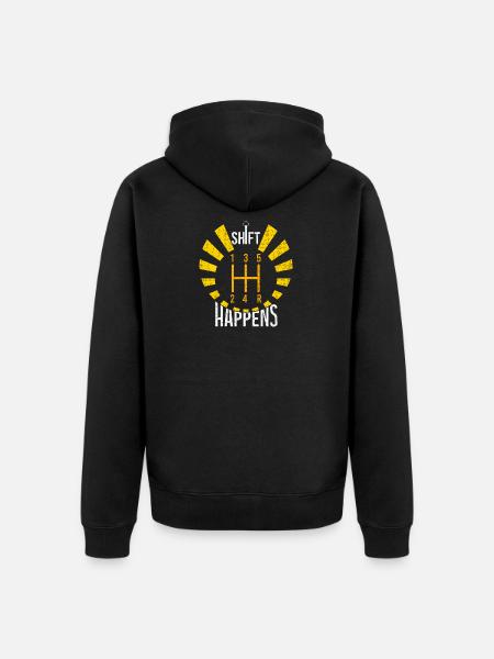 Shift Happens - Unisex Premium Organic Zip Hoodie - black