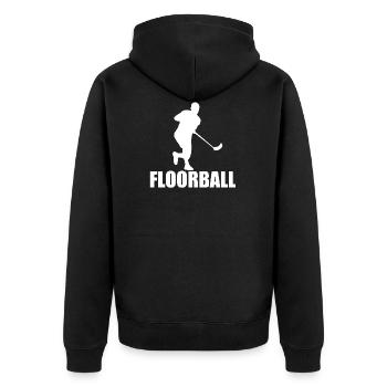 Cadeau de floorball de floorball - Veste à capuche bio Premium Unisexe - noir - Dos - Nico (187cm)