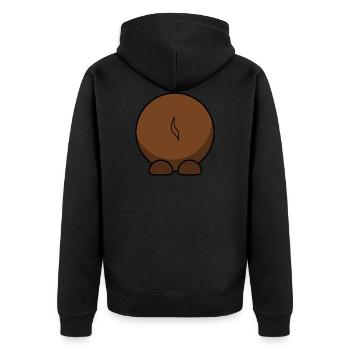 Wildebeest from behind. gift idea - Unisex Premium Organic Zip Hoodie - black - Back - Nico (187cm)