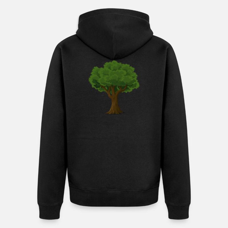 Baum / Bäume - Wald Natur Baum des Lebens - Unisex Premium Bio Zip Hoodie - Schwarz