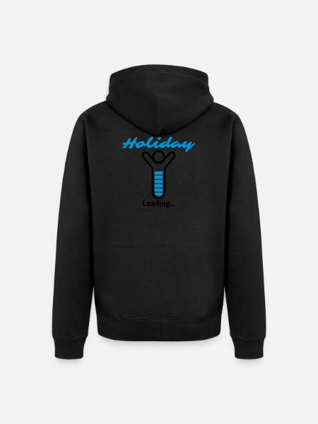 Holiday Loading ... - Unisex Premium Organic Zip Hoodie - black