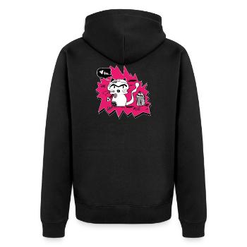 little bad cat - Veste à capuche bio Premium Unisexe - noir - Dos - Nico (187cm)