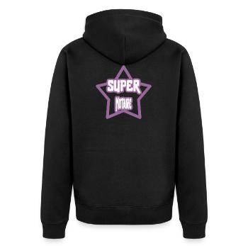Super Notaire cadeau - Veste à capuche bio Premium Unisexe - noir - Dos - Nico (187cm)