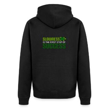 Schildkröte Reptilien Meerestier turtle tortuga ne - Unisex Premium Bio Zip Hoodie - Schwarz - Hinten - Nico (187cm)