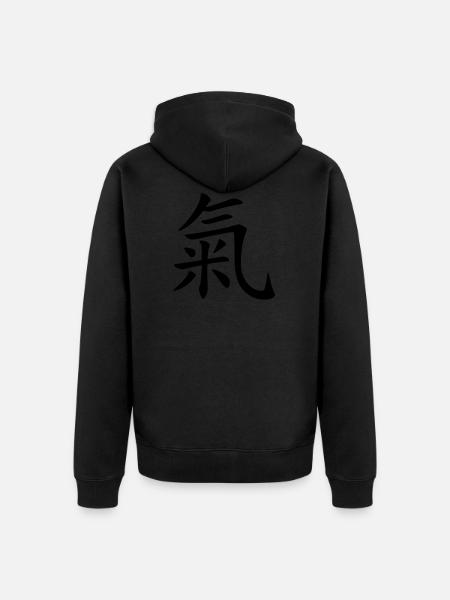 Qi Life joy - Unisex Premium Organic Zip Hoodie - black
