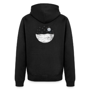 Lune cadeau Waterworks ciel étoilé - Veste à capuche bio Premium Unisexe - noir - Dos - Nico (187cm)