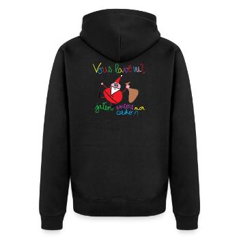 Vous lavé vu ? - Veste à capuche bio Premium Unisexe - noir - Dos - Nico (187cm)