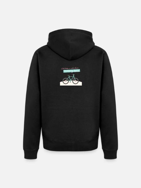Memory lane - Unisex Premium Organic Zip Hoodie - black
