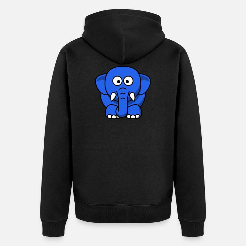 blauer Elefant - Veste à capuche bio Premium Unisexe - noir