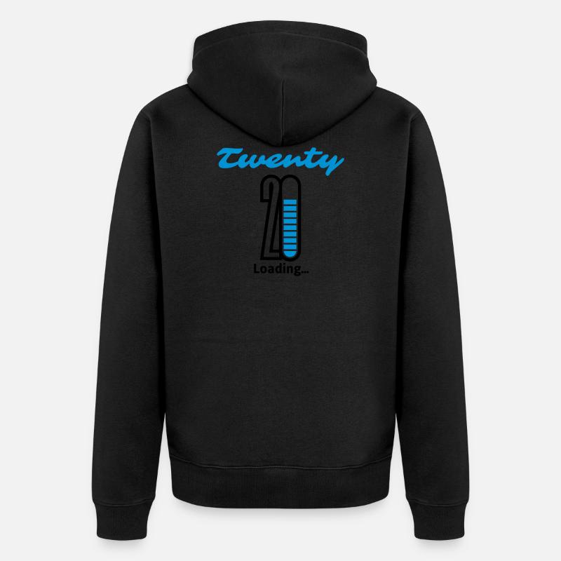 Twenty Loading... - Unisex Premium Bio Zip Hoodie - Schwarz