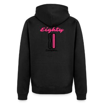 Quatre-vingts complet ... - Veste à capuche bio Premium Unisexe - noir - Dos - Nico (187cm)