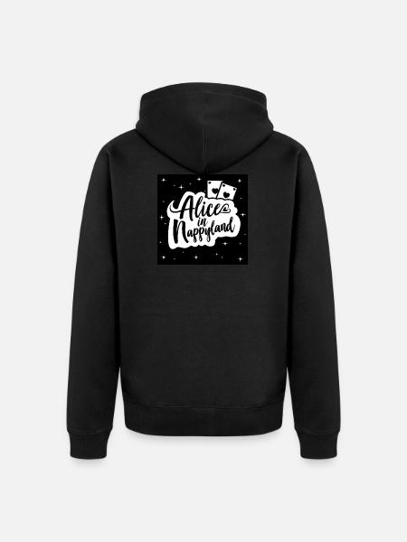 Alice i Nappyland 1 - Premium økologisk unisex-hættejakke - sort