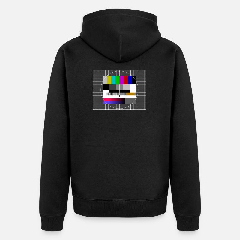 Testbild - Retro - Unisex Premium Bio Zip Hoodie - Schwarz