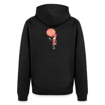 Bacon / EGG / Design / Bacon Tripes - Veste à capuche bio Premium Unisexe - noir - Dos - Nico (187cm)