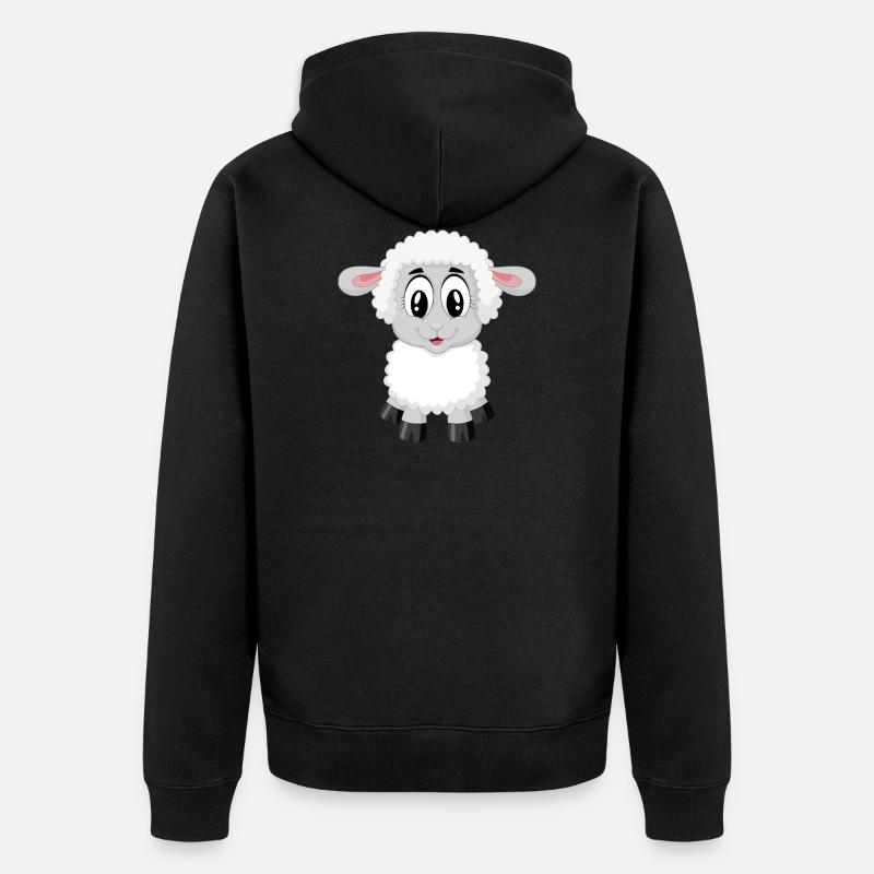 moutons doux! - Veste à capuche bio Premium Unisexe - noir