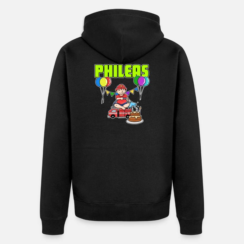 cadeau sapeurs-pompiers Phileas - Veste à capuche bio Premium Unisexe - noir