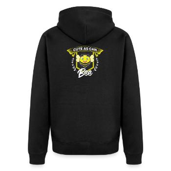 Bees bumblebee design - Unisex Premium Organic Zip Hoodie - black - Back - Nico (187cm)