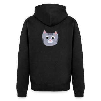 chaton - Veste à capuche bio Premium Unisexe - noir - Dos - Nico (187cm)