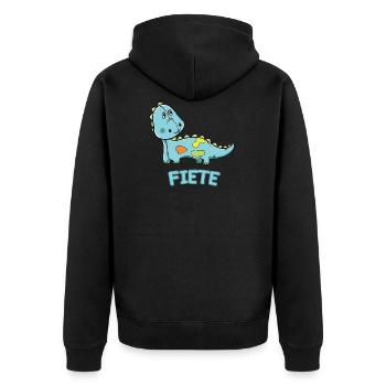 enfant drôle de dinosaure d'anniversaire cadeau Fiete - Veste à capuche bio Premium Unisexe - noir - Dos - Nico (187cm)