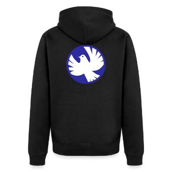 la paix mondiale sur la paix mondiale de la terre sur la terre love137 - Veste à capuche bio Premium Unisexe - noir - Dos - Nico (187cm)