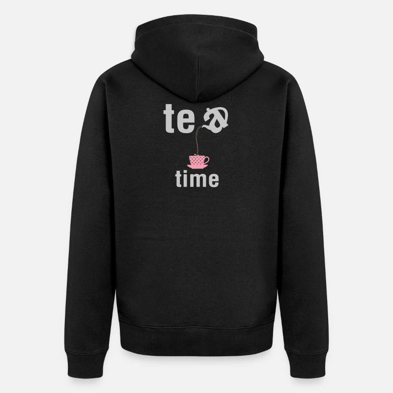 tea time - Veste à capuche bio Premium Unisexe - noir