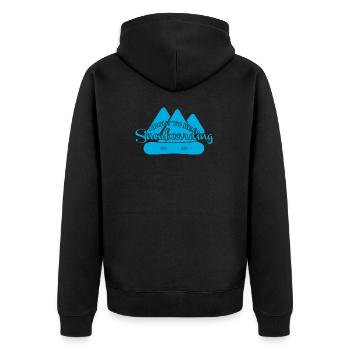 Snowboard hobby gift snowboarder pente de montagne - Veste à capuche bio Premium Unisexe - noir - Dos - Nico (187cm)