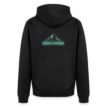 Snowboard hobby gift snowboarder pente de montagne - Veste à capuche bio Premium Unisexe - noir - Dos - Nico (187cm)
