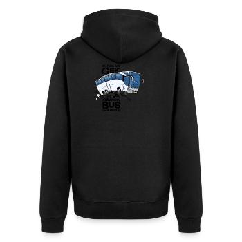 0711 Coach - Unisex Premium Bio Zip Hoodie - Schwarz - Hinten - Nico (187cm)