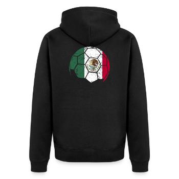 Mexique Ballon de football - Veste à capuche bio Premium Unisexe - noir - Dos - Nico (187cm)
