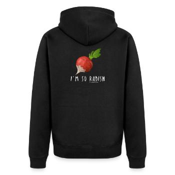radis huile chef amateur traiteur Humour Cadeau - Veste à capuche bio Premium Unisexe - noir - Dos - Nico (187cm)
