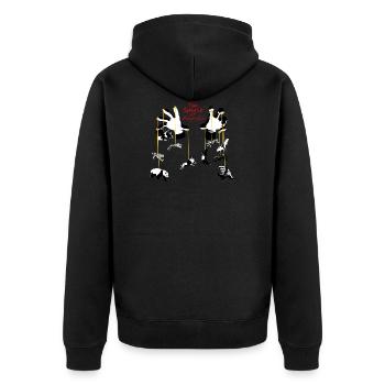 The Spirit of Animals - Der Geist der Tiere - Unisex Premium Bio Zip Hoodie - Schwarz - Hinten - Nico (187cm)