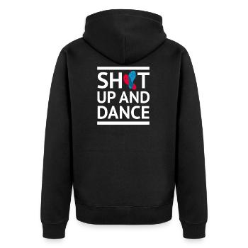Tais-toi et danse sort blanc Danse T-shirt - Veste à capuche bio Premium Unisexe - noir - Dos - Nico (187cm)