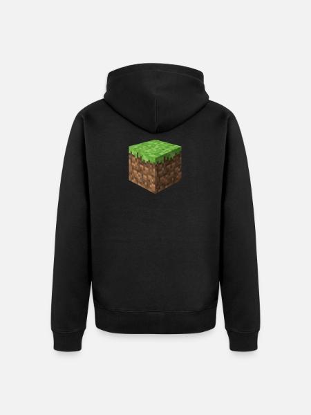 3D Block - Unisex Premium Organic Zip Hoodie - black